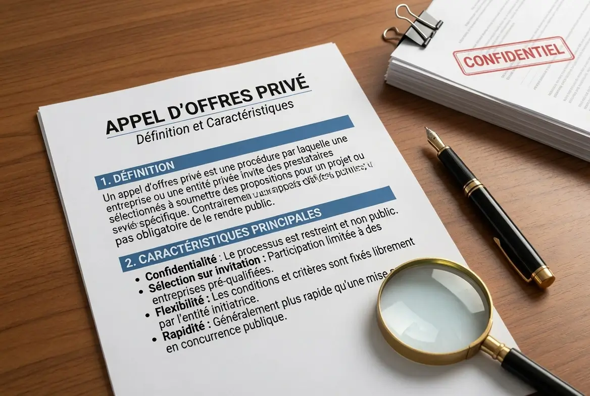 définition d'un appel d'offre privé