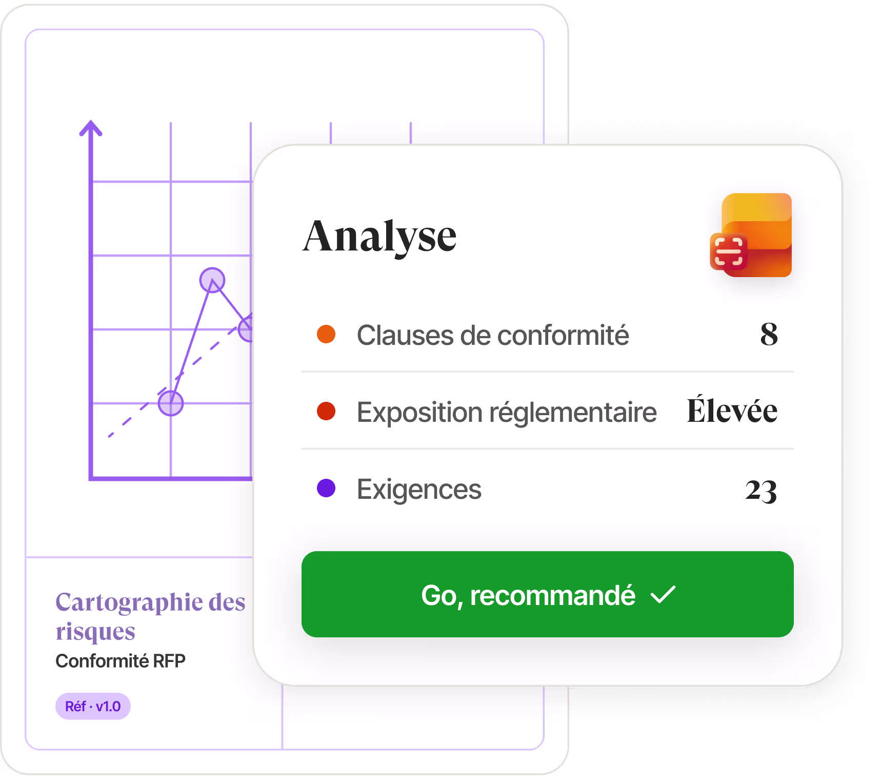 Interface d'analyse d'appel d'offres affichant les champs client, périmètre, durée et contexte extraits